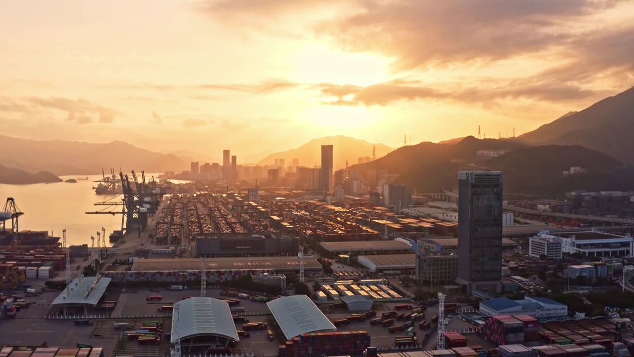 深圳盐田港视频素材