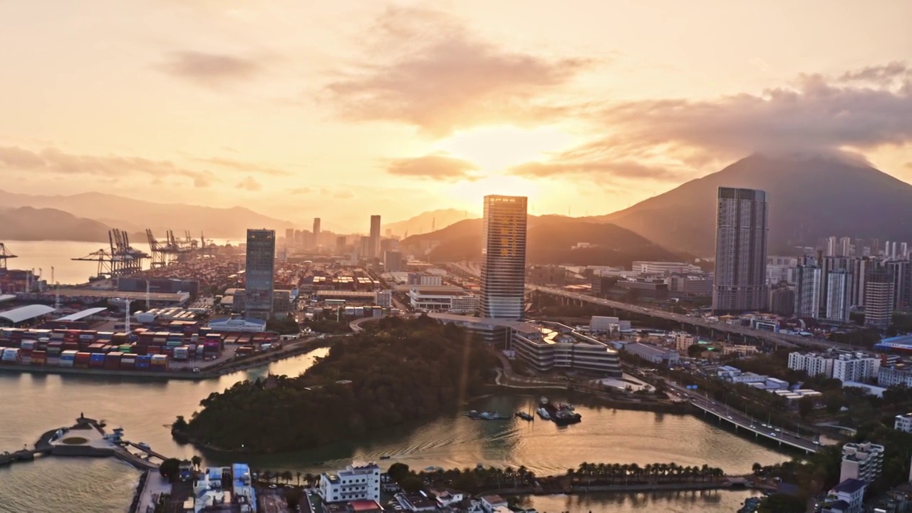 深圳盐田港视频素材