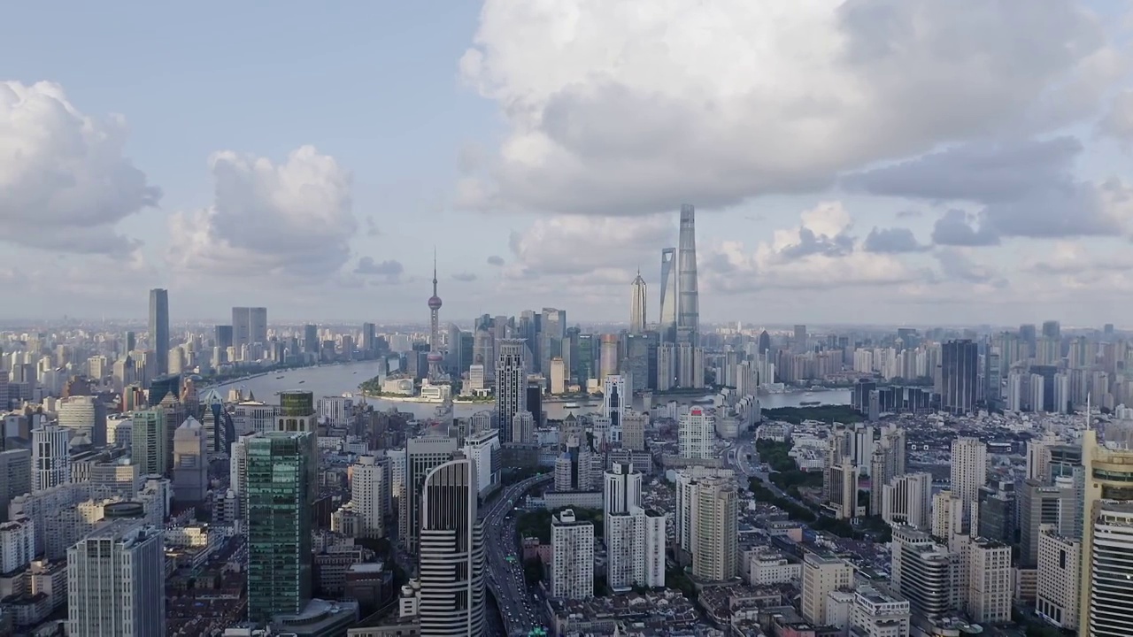 上海都市风景,发达城市视频素材