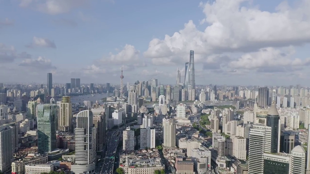 上海都市风景,发达城市视频素材