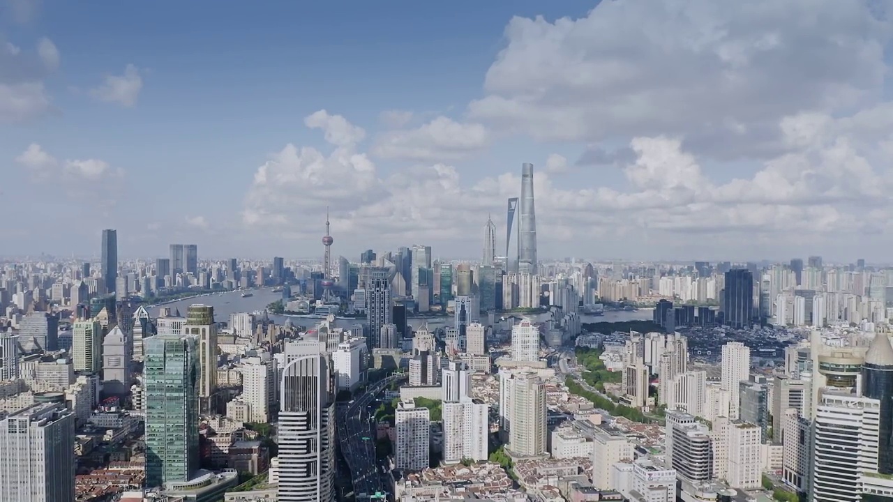 上海都市风景,发达城市视频素材