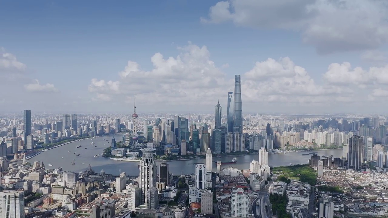 上海都市风景,发达城市视频素材