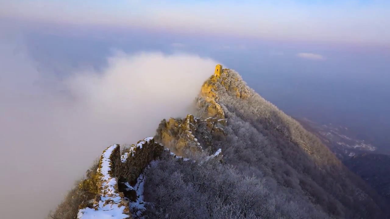 冬季云海雪景延时视频素材