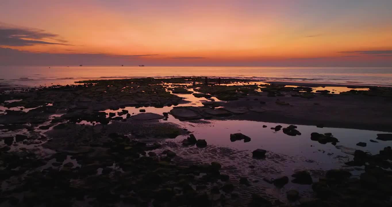 海滩霞光视频素材