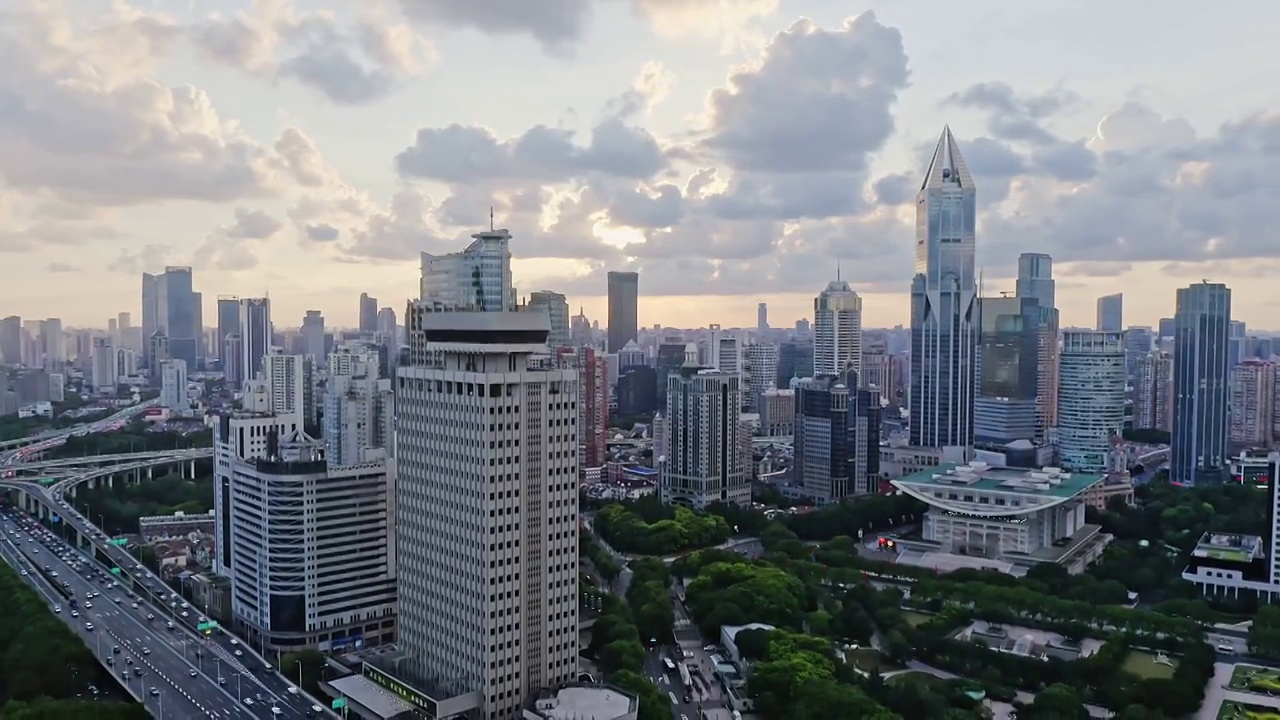 上海城市地标建筑,城市繁荣景象,城市生活视频素材