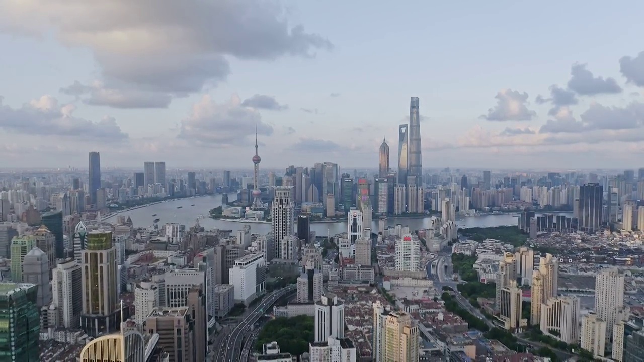 上海城市地标建筑,城市繁荣景象,城市生活视频素材