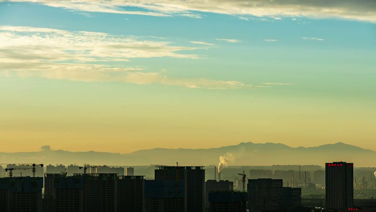 城市日落延时摄影视频素材