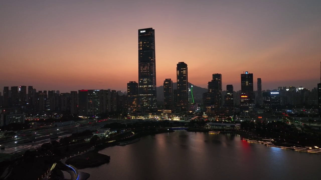 深圳后海夜景视频素材