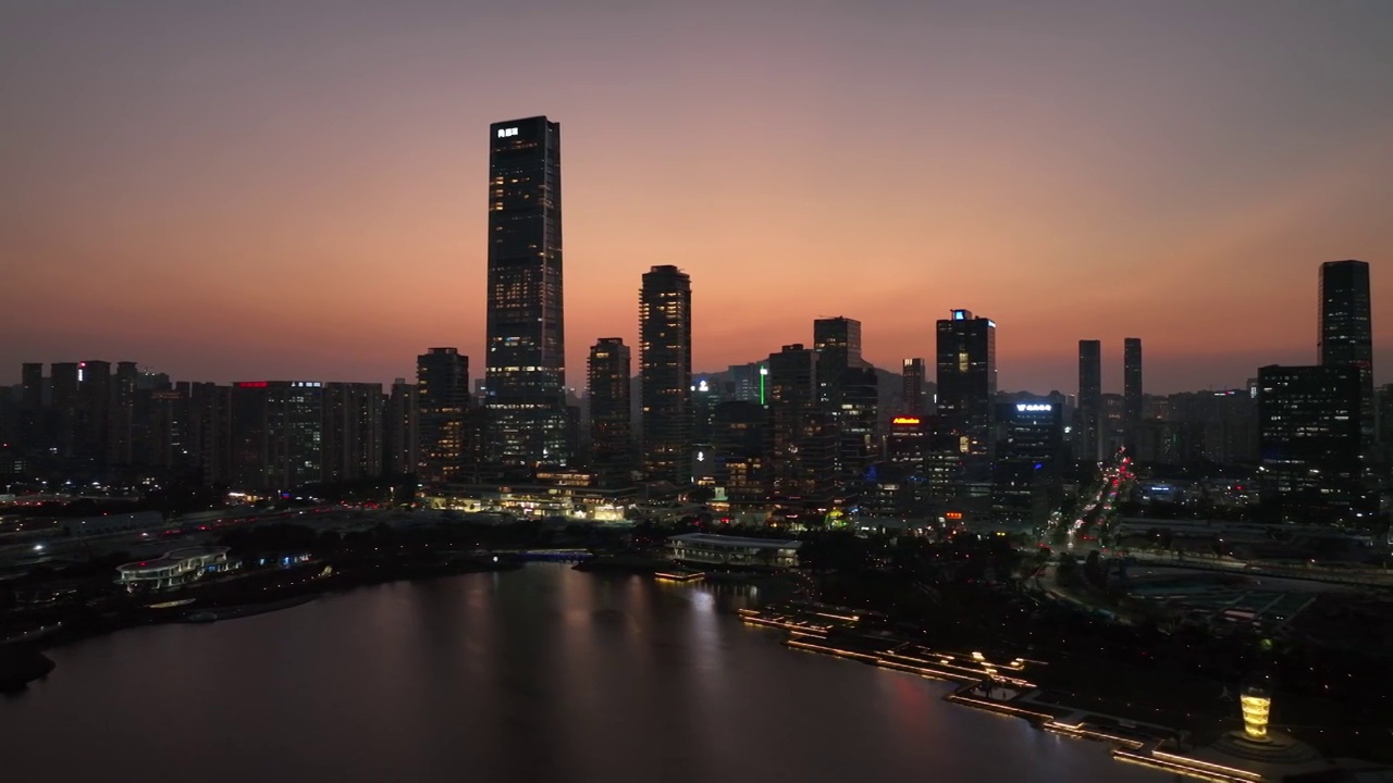 深圳后海夜景视频素材