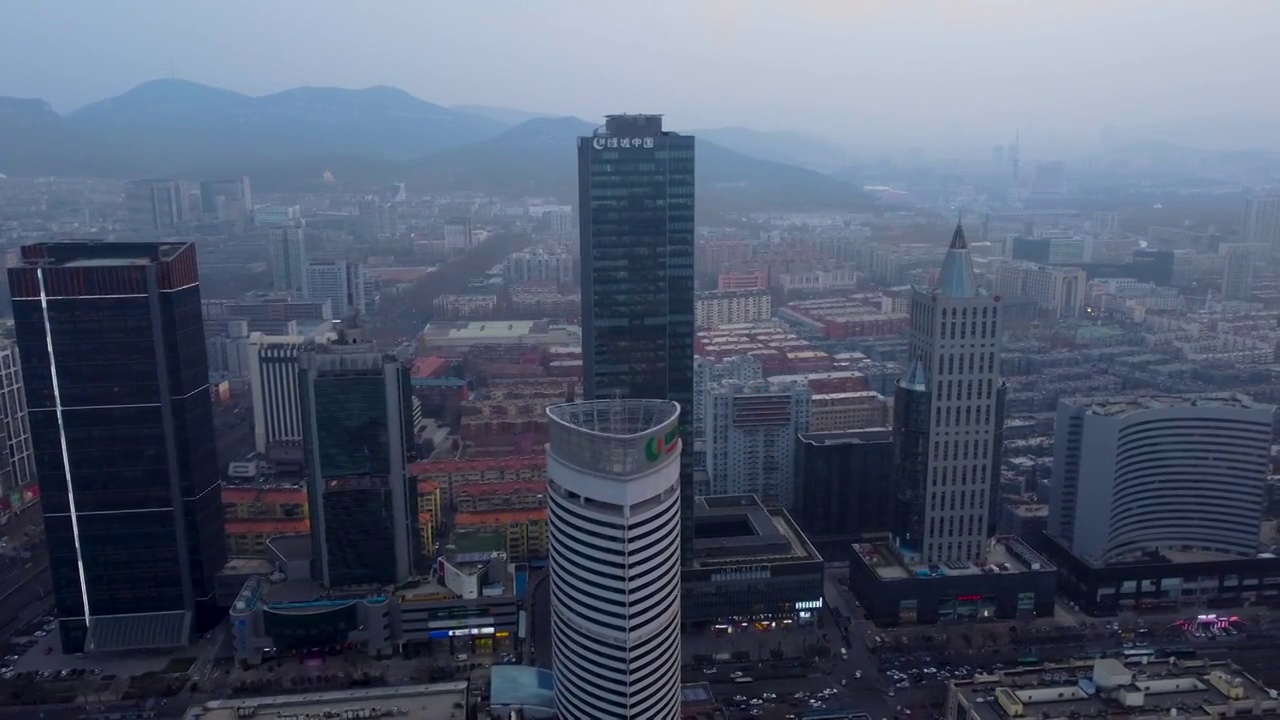 济南 泉城广场 绿地中心 趵突泉 历下区 五龙潭 泉城路 烁源大街 夜景视频素材