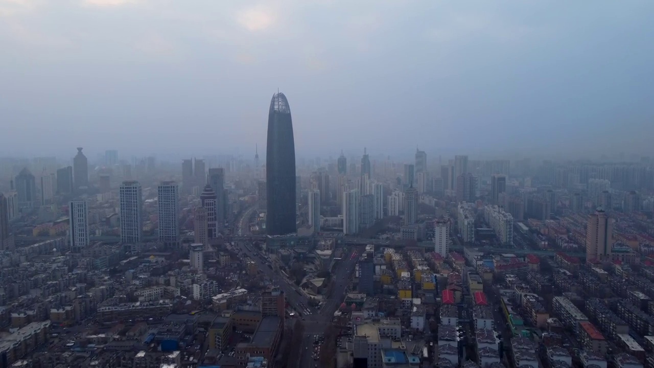 济南 泉城广场 绿地中心 趵突泉 历下区 五龙潭 泉城路 烁源大街 夜景视频素材