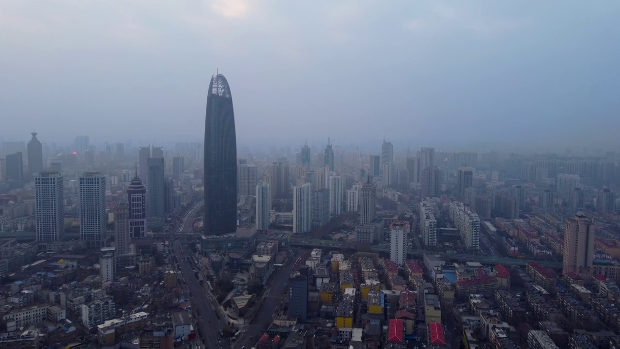 济南 泉城广场 绿地中心 趵突泉 历下区 五龙潭 泉城路 烁源大街 夜景视频素材