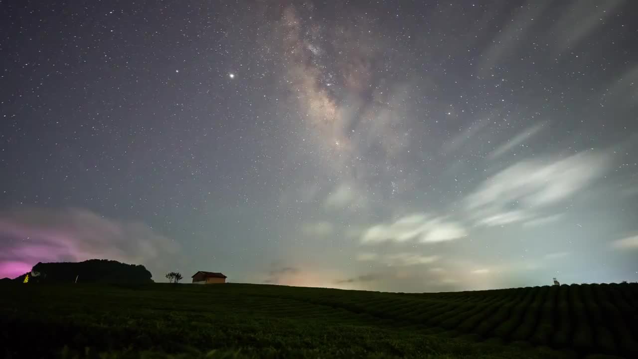 银河星空延时摄影4K素材视频素材