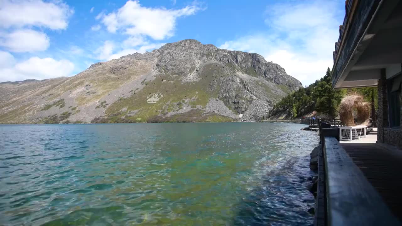 四川甘孜州木格措高原湖泊旅游风景区视频素材