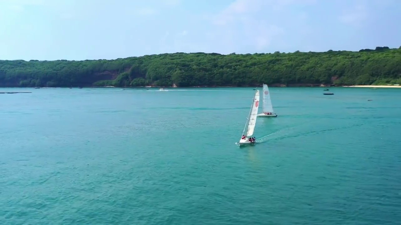 北海涠洲岛海边航拍视频素材