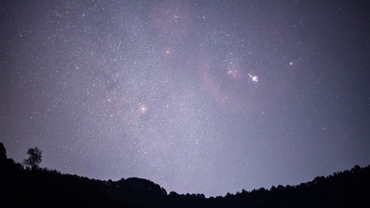 重庆百里竹海猎户星空延时视频素材