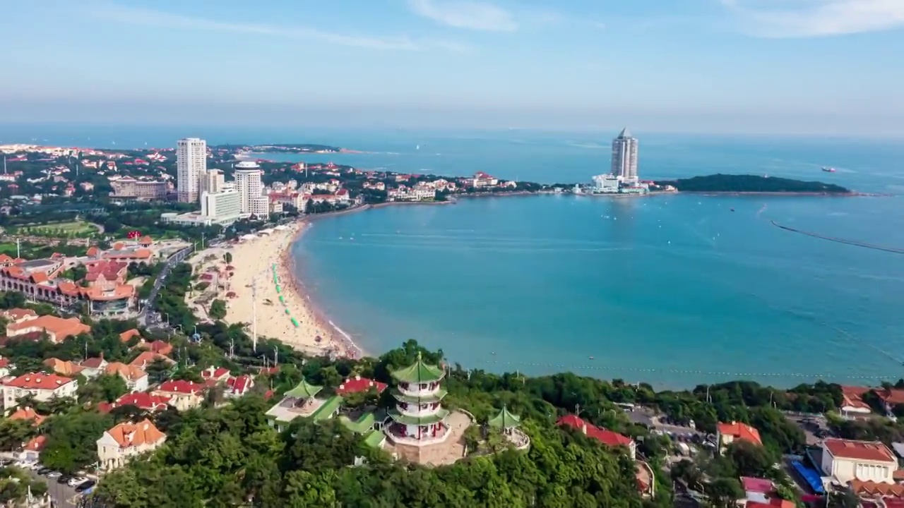 青岛汇泉湾视频素材