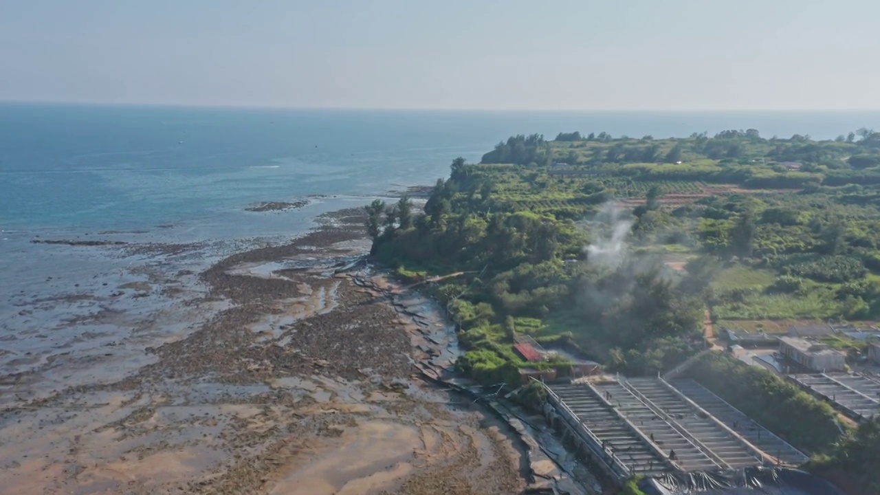 涠洲岛海岸线航拍视频素材