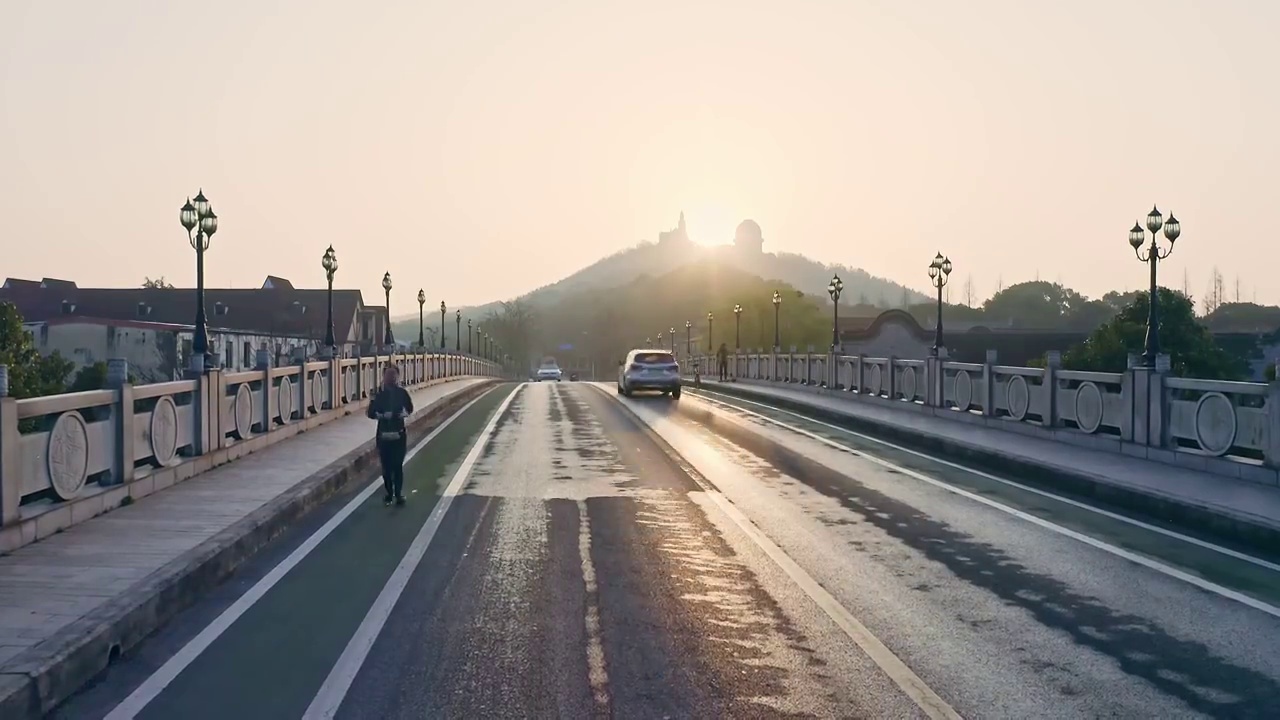 上海松江城市道路视频素材