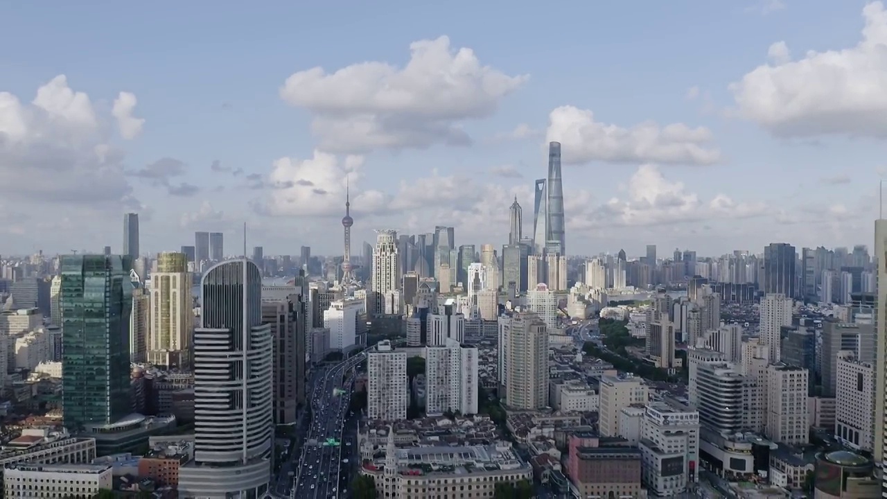 上海城市著名景点建筑视频素材