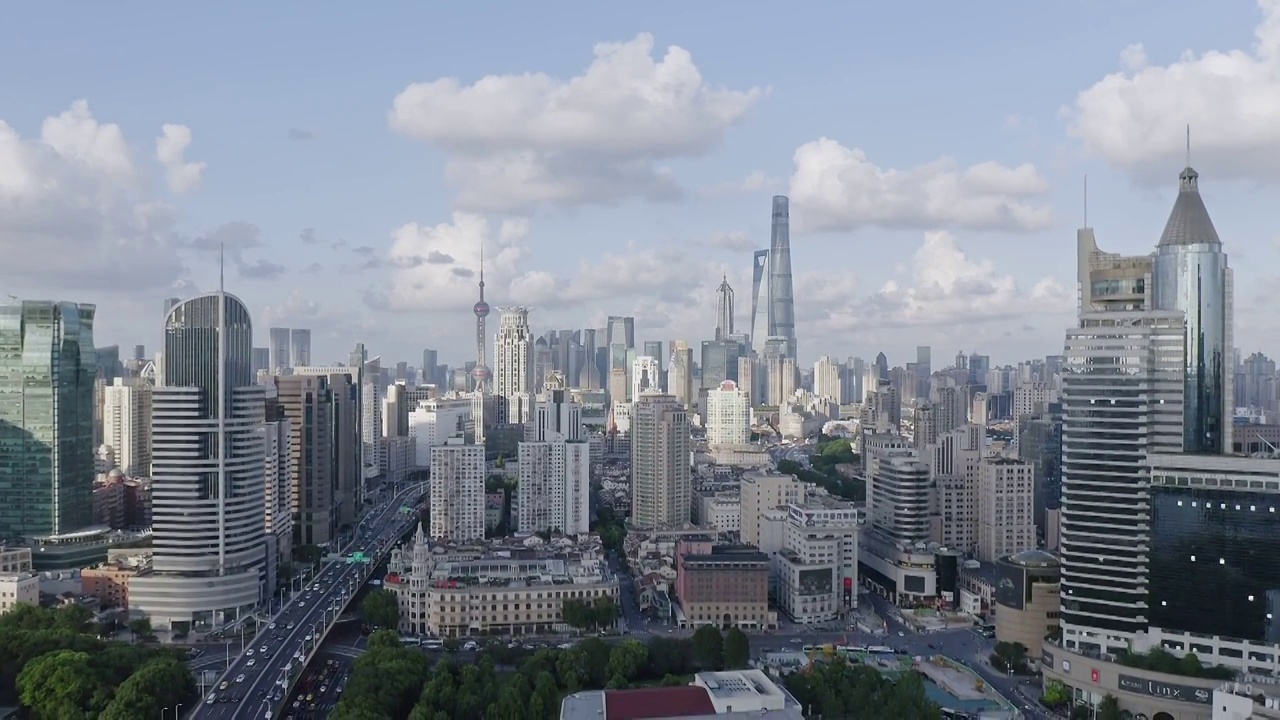 上海城市著名景点建筑视频素材