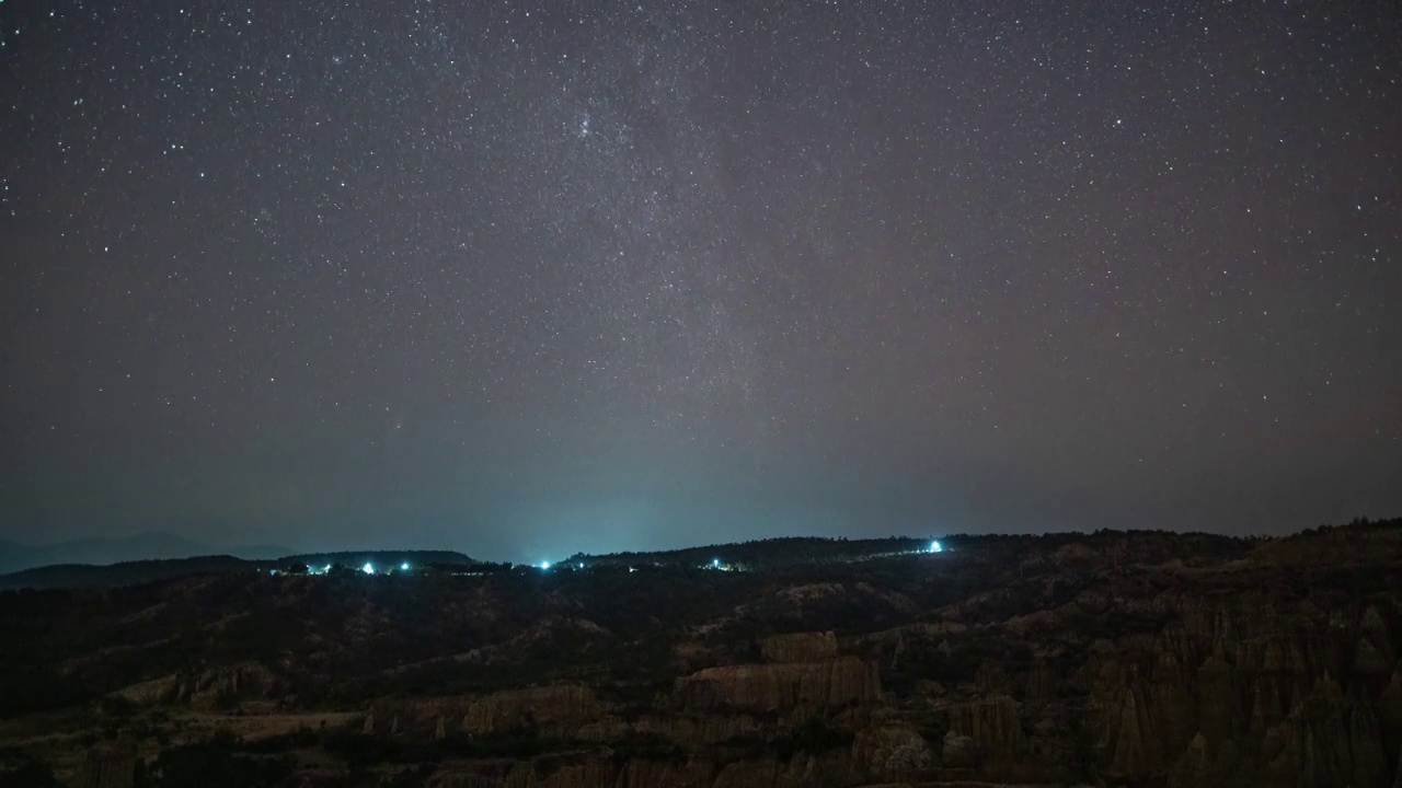 云南土林星空银河视频素材