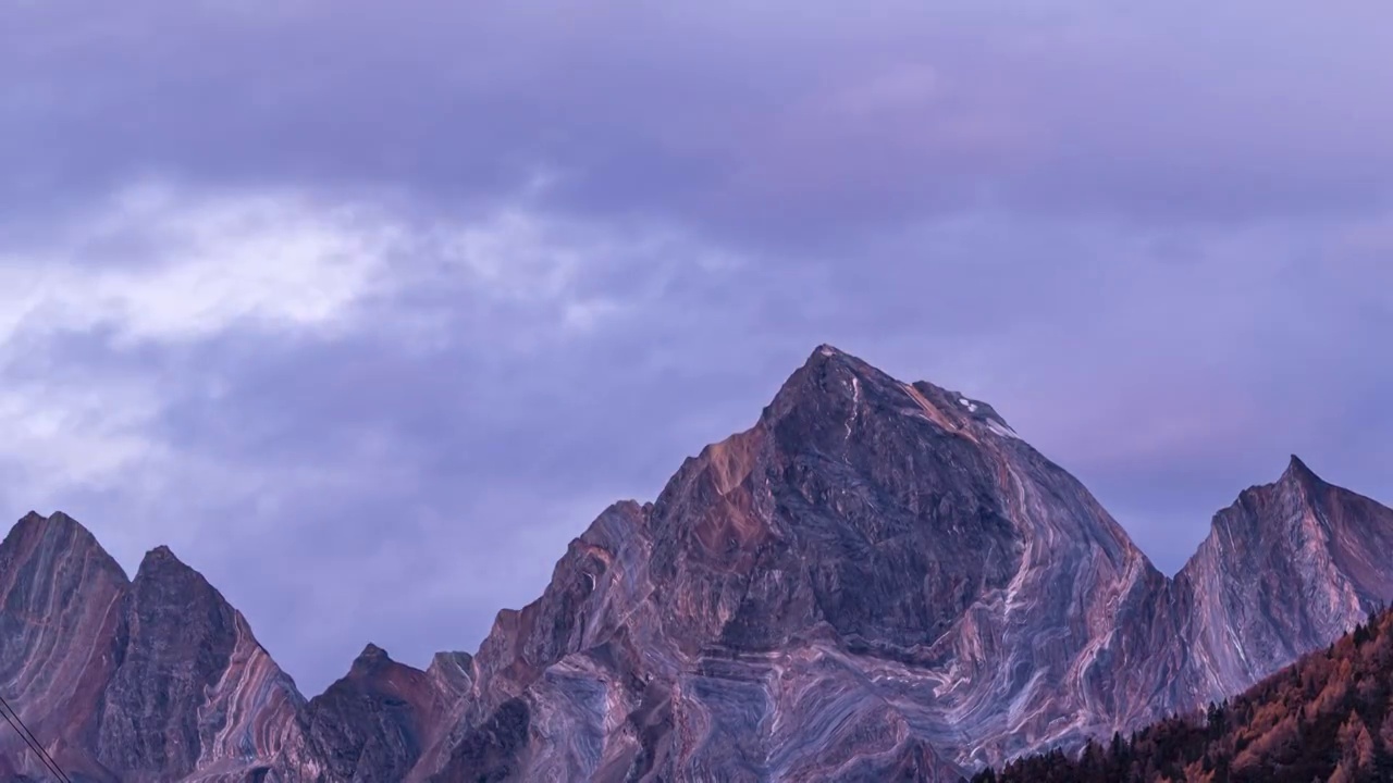 四姑娘山景区雪山延时视频素材