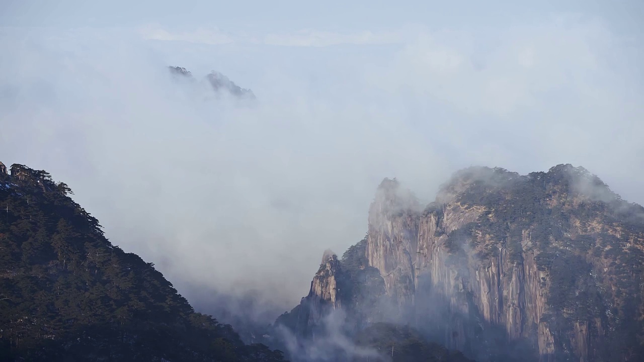 黄山山景云景视频素材