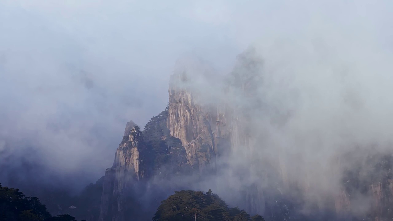 黄山山景云景视频素材