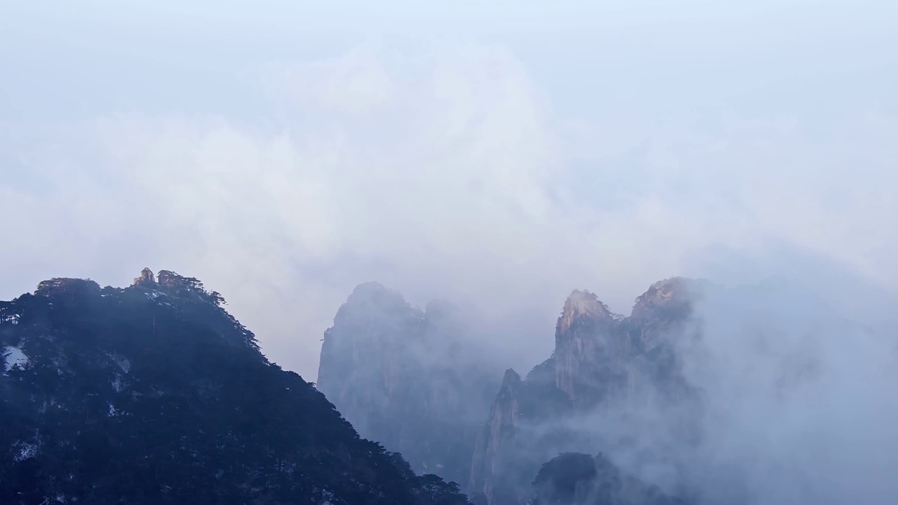 黄山山景云景视频素材