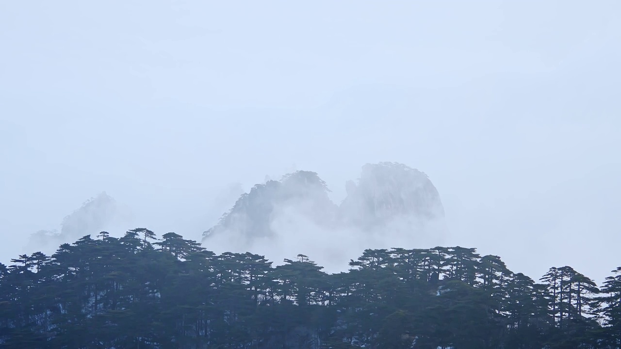 黄山山景云景视频素材