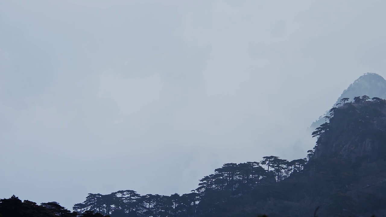 黄山山景云景视频素材