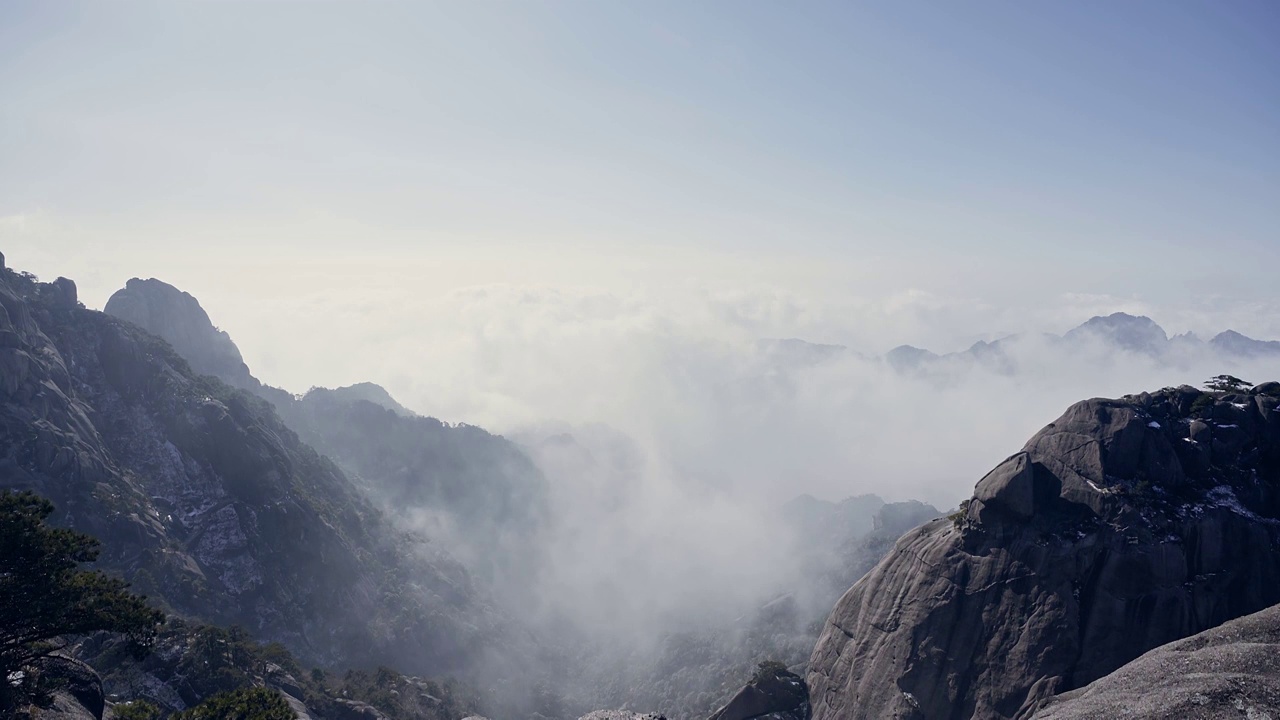 黄山山景云景视频素材