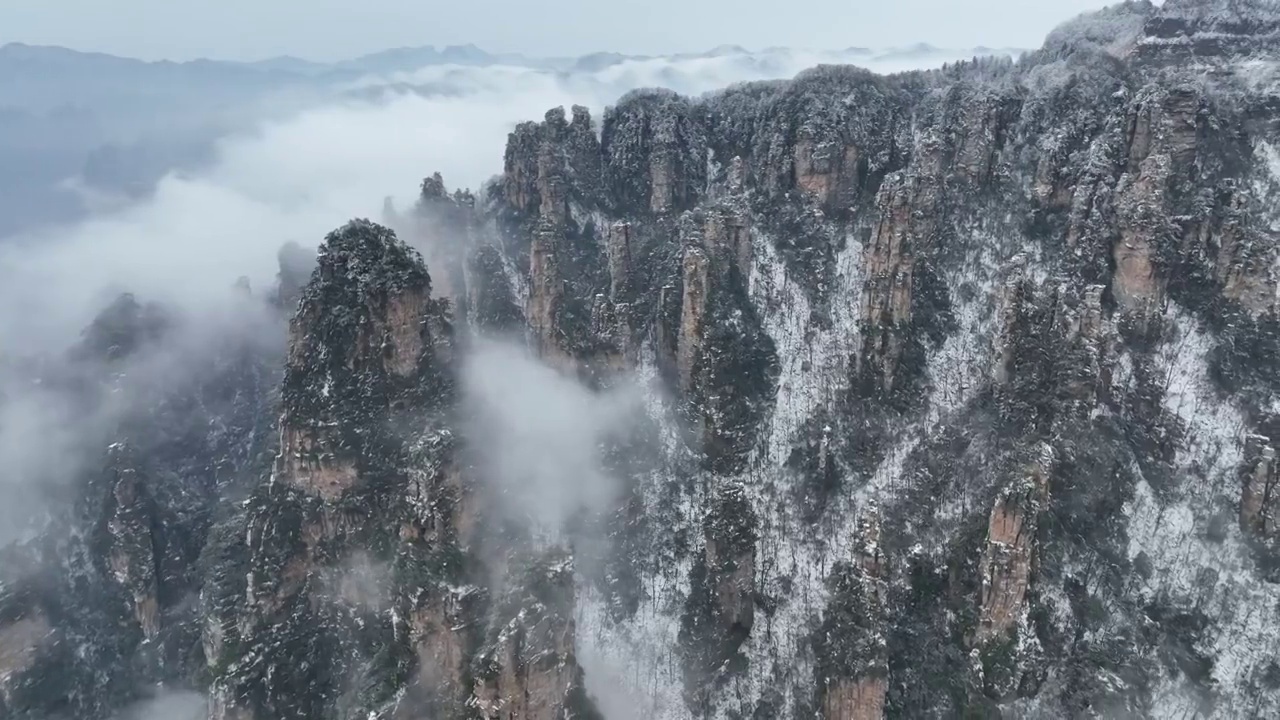 张家界武陵源景区天子山观景台视频素材