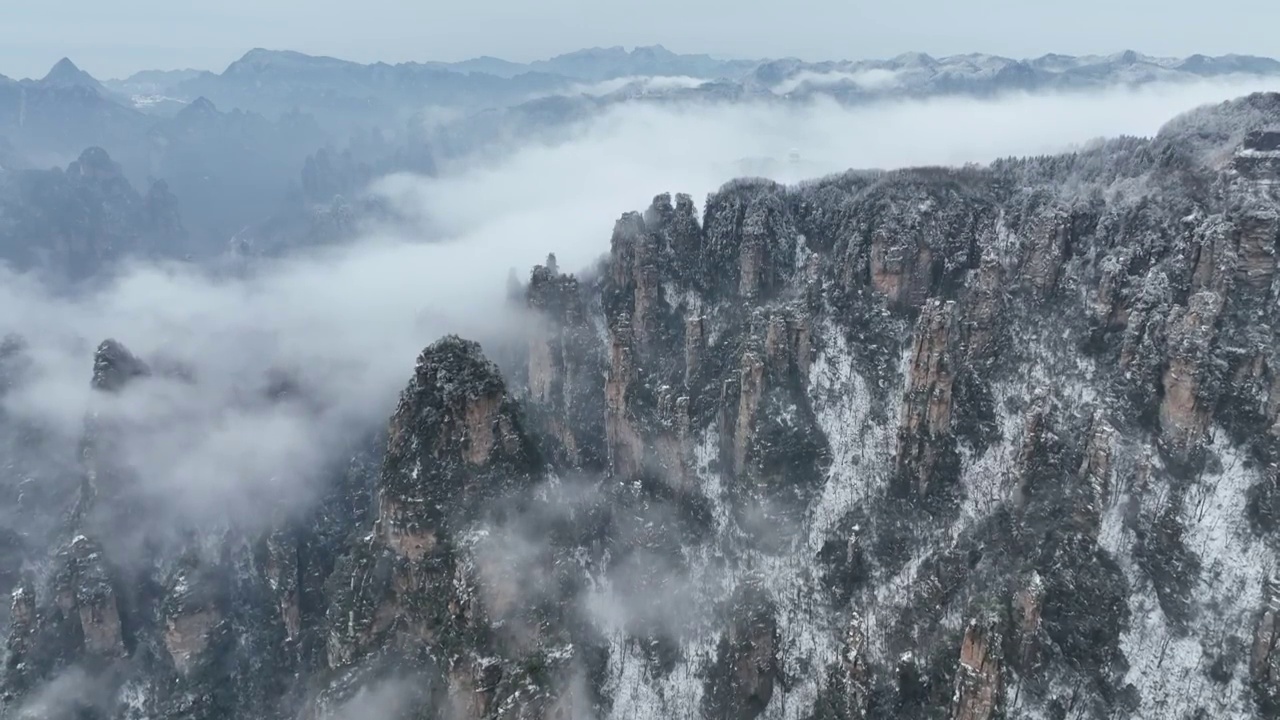 张家界武陵源景区天子山观景台视频素材