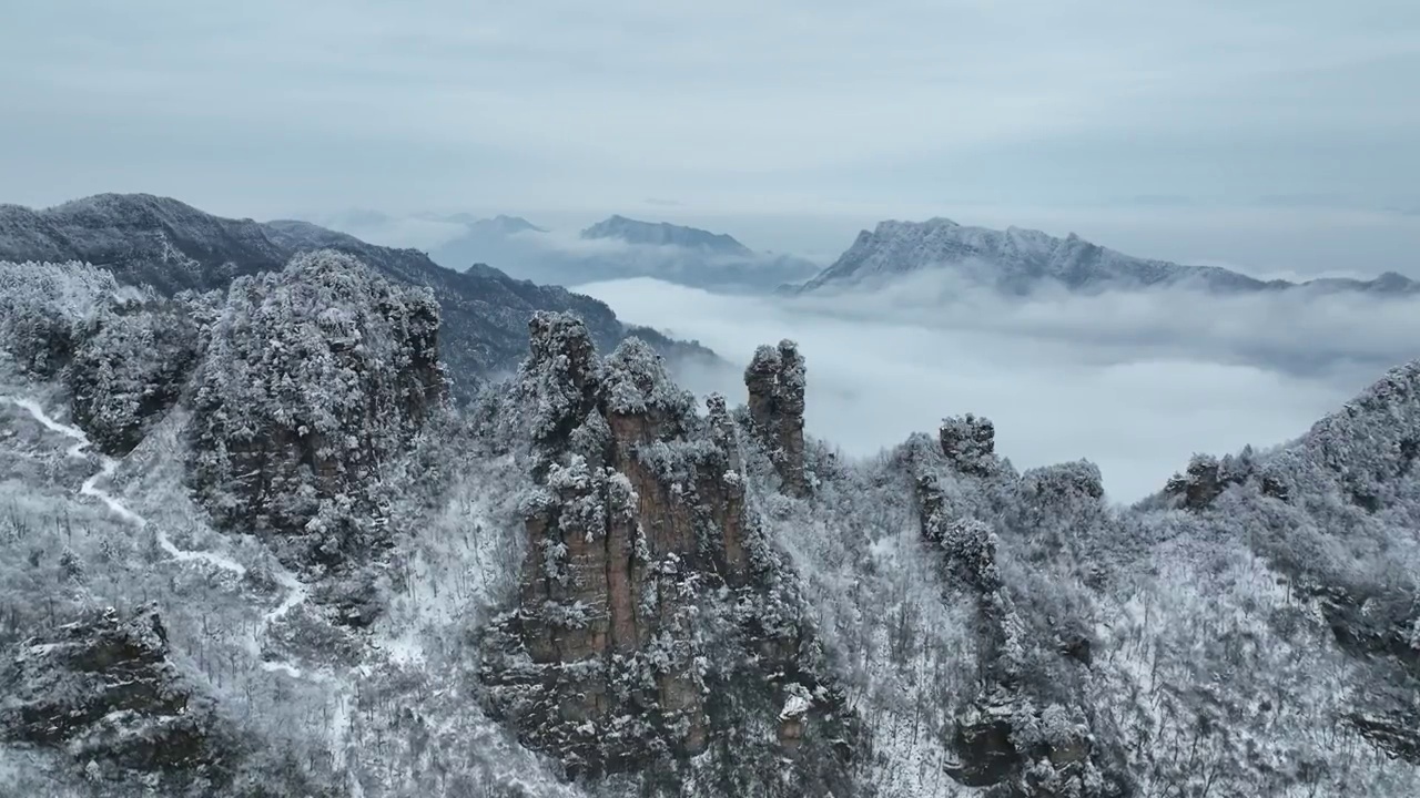 张家界武陵源景区天子山观景台视频素材