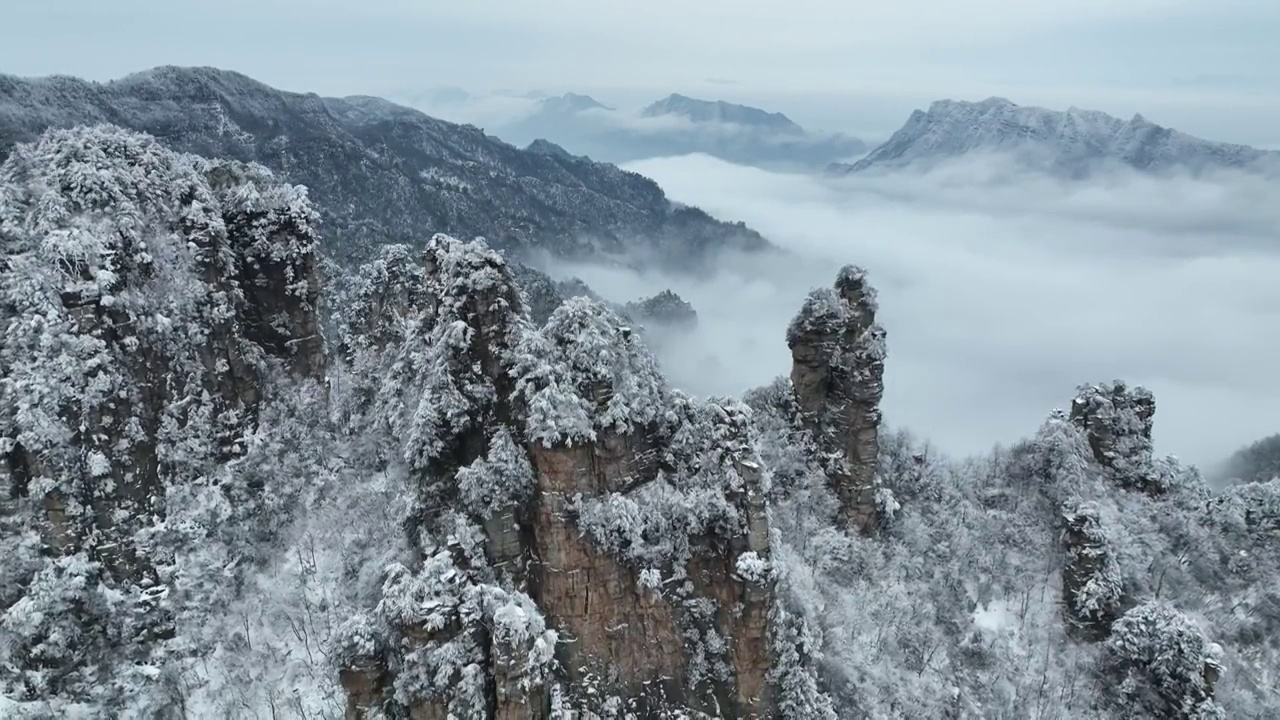 张家界武陵源景区天子山观景台视频素材