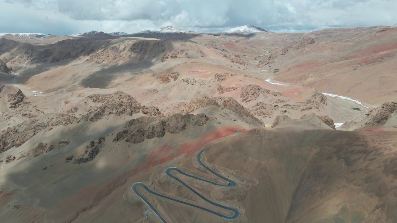 文布乡盘山路视频素材