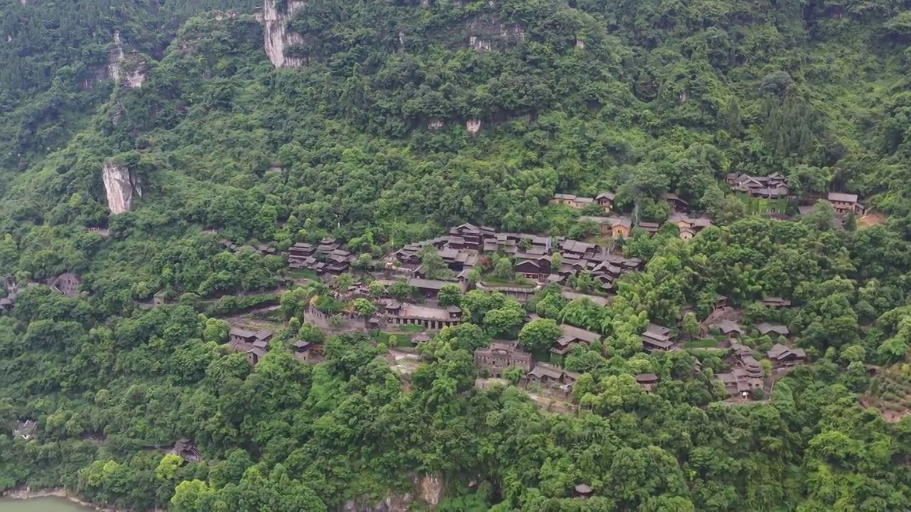 三峡人家巴王寨景区视频素材