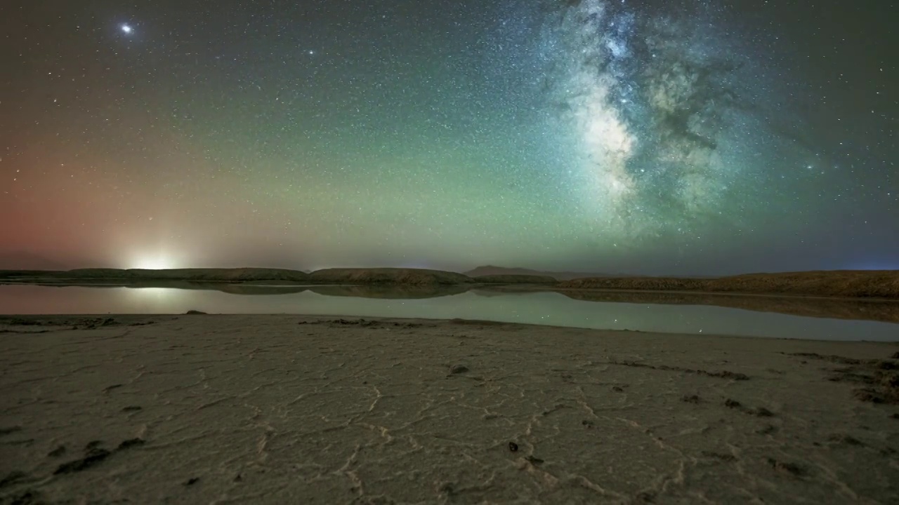 青海翡翠湖星空银河视频素材