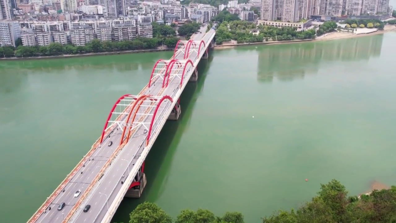 广西壮族自治区柳州市文惠桥视频素材