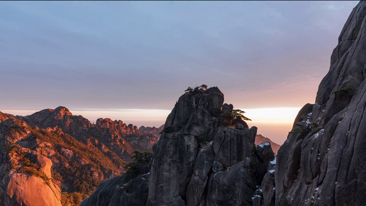 黄山风景延时拍摄视频素材