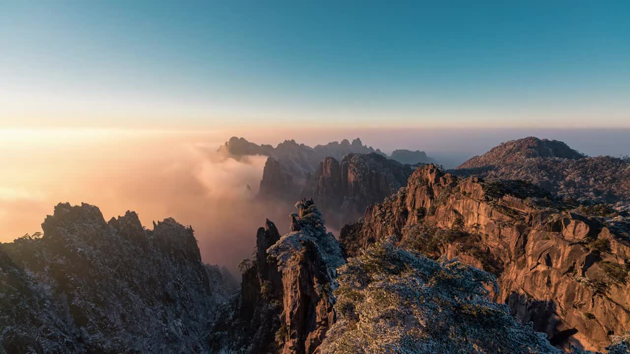 黄山冬季风景视频下载