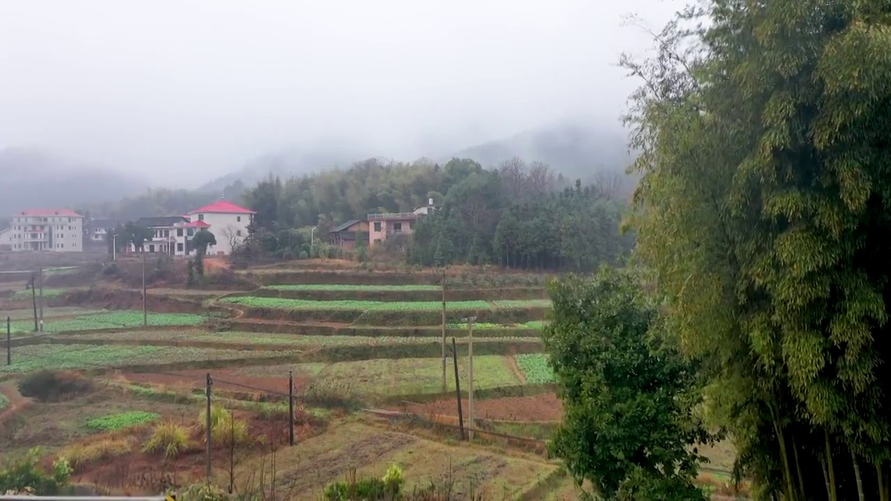 雨后山村新禾村（一）视频素材