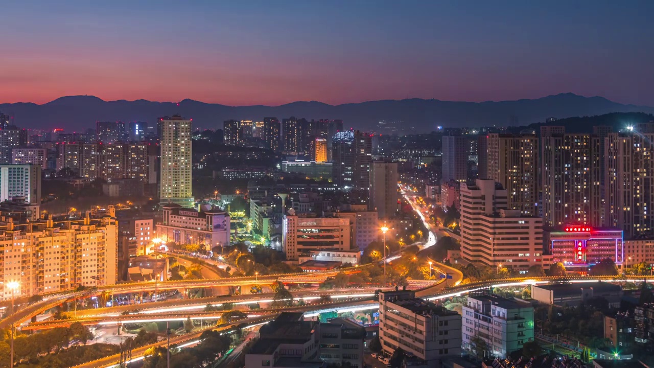 城市风光延时视频素材