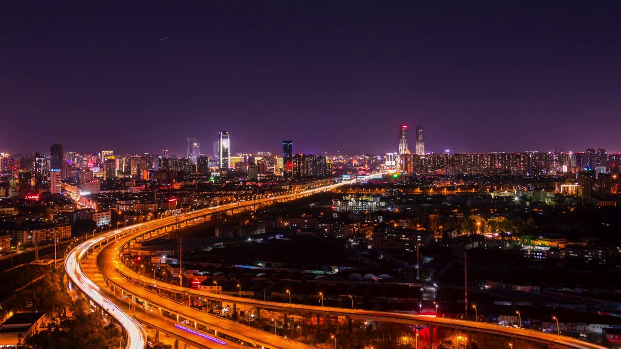 昆明城市夜景延时视频素材