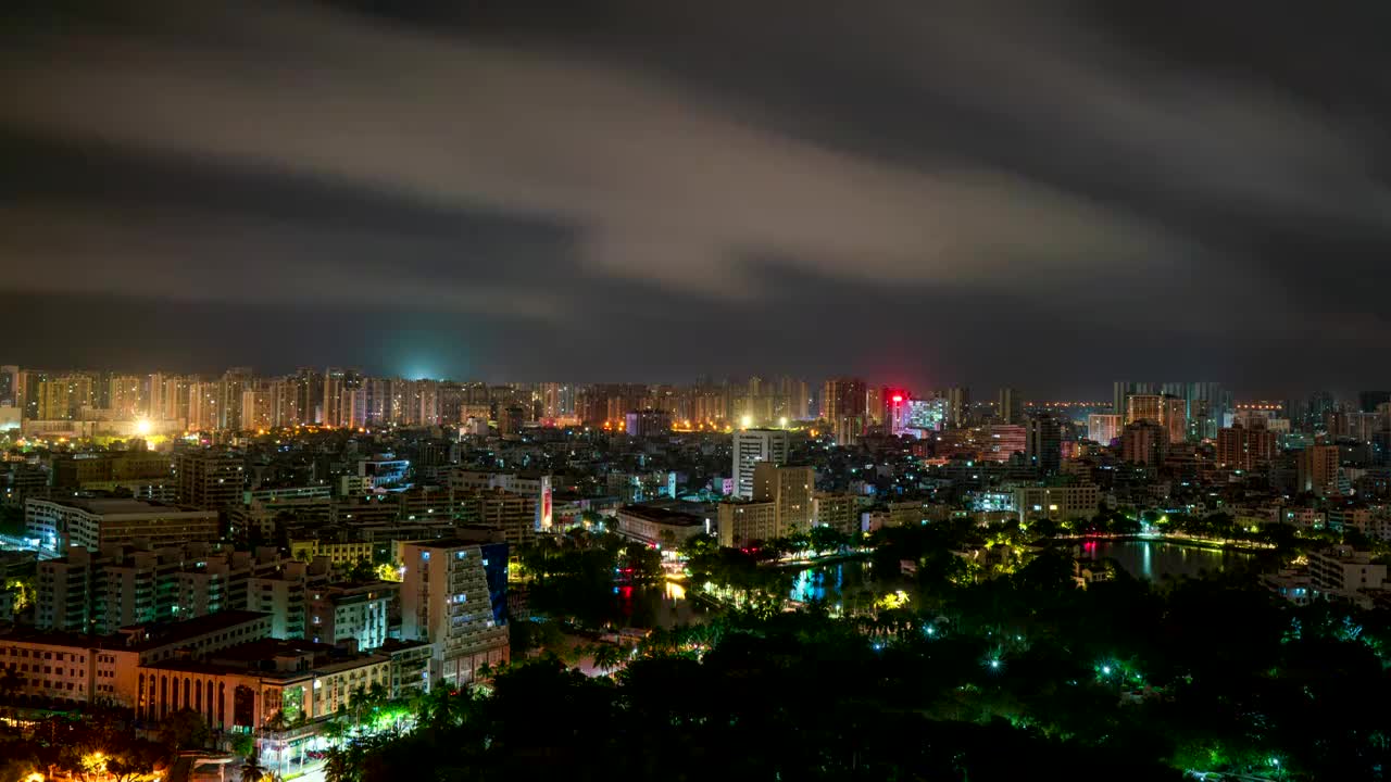 海口市区清晨日出延迟视频素材