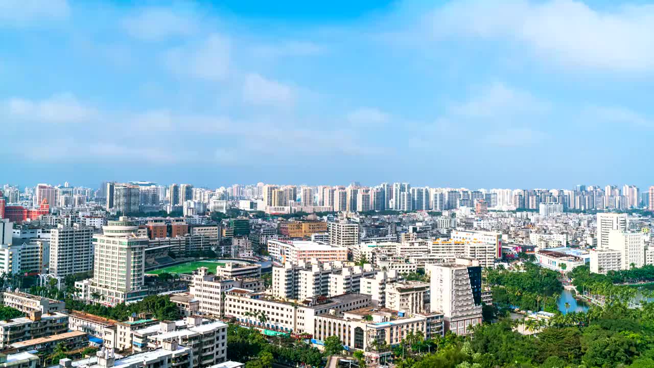 海口市区日转夜黄昏延迟视频素材