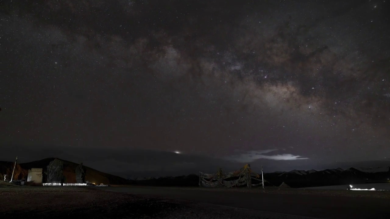 西藏纳木错 星空 银河 夜景视频素材