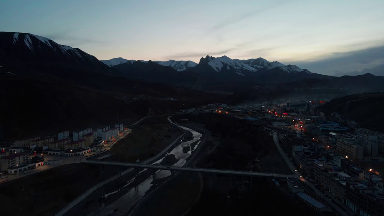 丁青县夜景视频素材